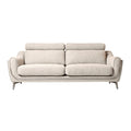 Technische Titel: "Modern Beige Bank met Comfortabele Kussens en Elegante metalen Poten"